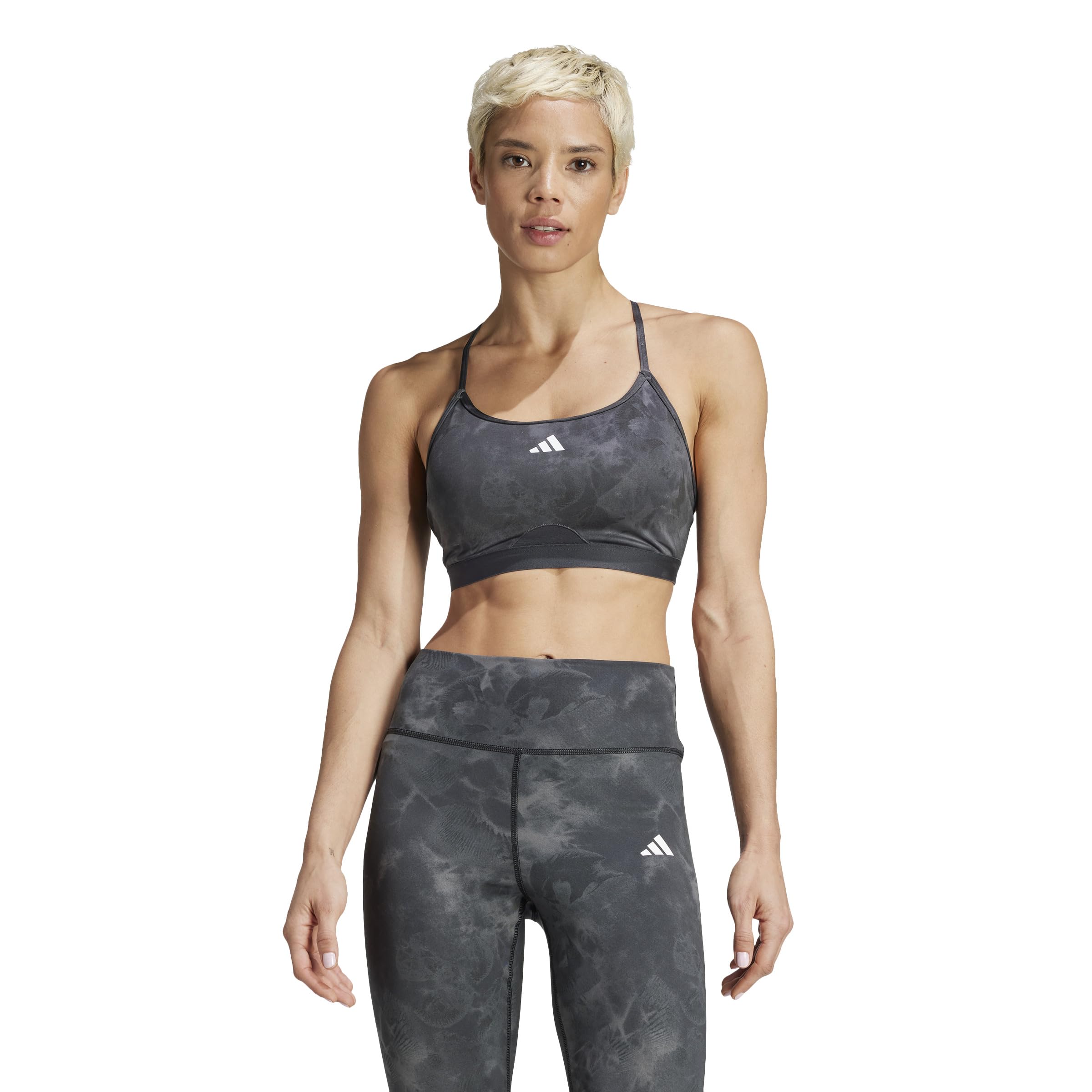 

Adidas Aeroreact Training Essentials Light Support Floral Print Sports Gray Size CD Tie-Dye Bra, IKV56, Women s, Five/Carbon (IN4304), J/S
