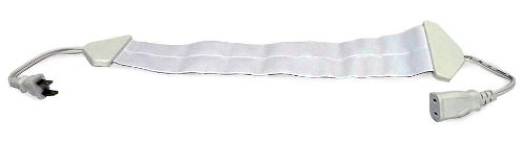 Surprisingly thin extension cord, flat cord, white, 30cm