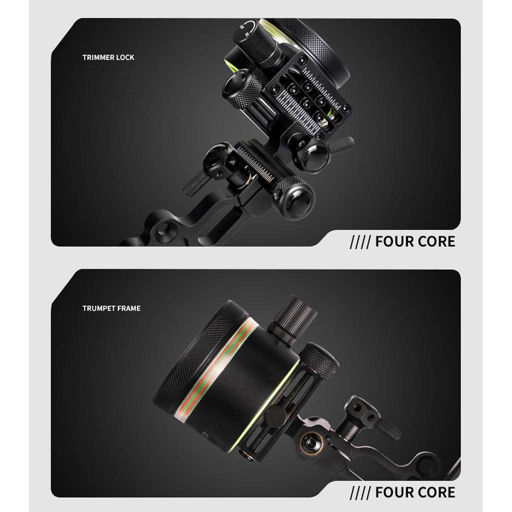 Bogenschießen 5-Pin Visier Aluminiumlegierung Präzise Verstellbarer Winkel Bogenschießen Compoundbogen Visier für Professionelle Anfänger