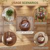 Wicker Wall Hanging Flower Basket Planter Rack Hand-made Natural Style For Home Garden Decoration