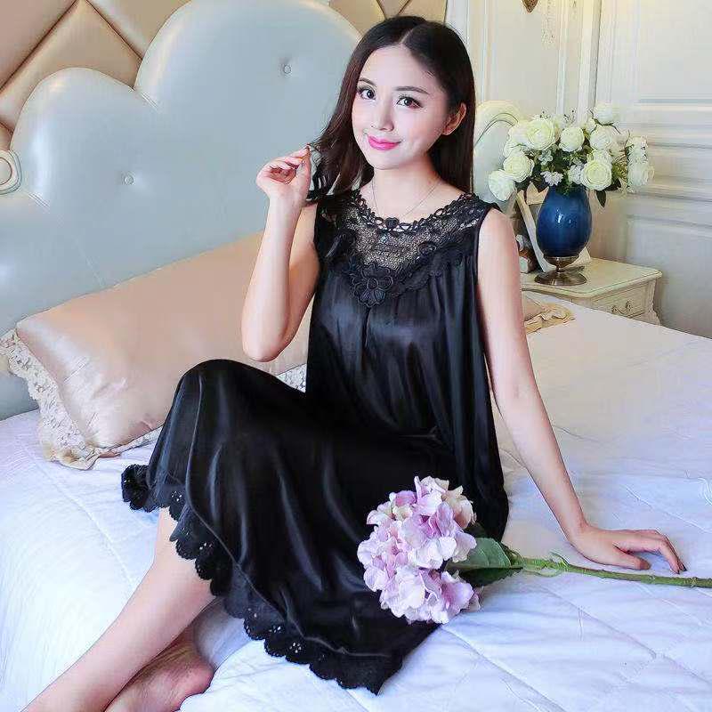 

Женское летнее платье для сна Ice Silk 2021 года — легкое, свободное, большого размера, подходит для людей весом до 180 фунтов, пижама на тонких бретельках One Size