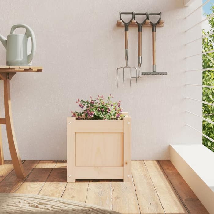 VidaXL Jardinière 31x31x31 cm bois de pin massif 837394