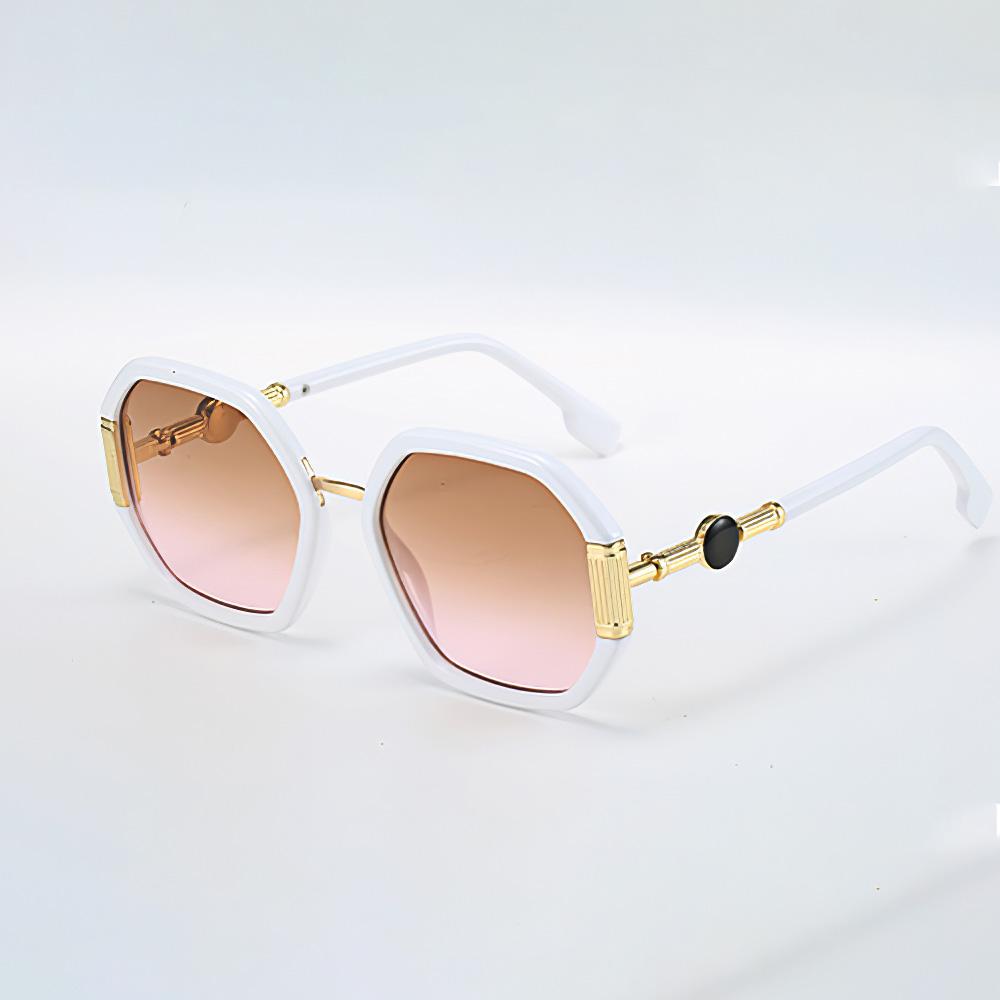

Fashionable Sunglasses for Women Unique Octagonal Frame with Gradient Lenses Sunglasses with Golden Legs Women Glasses