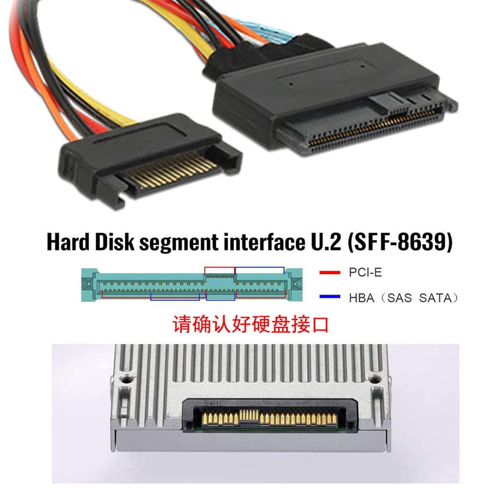 50cm Cable OCuLink PCIe PCI Express 8 X 8 Channel To Dual 4 X SSD Data Active Cable SFF-8611 SFF-8639 U.2