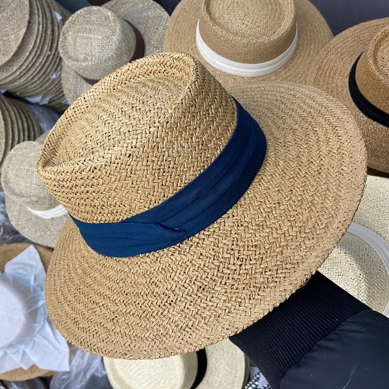 Spring Summer Breathable Straw Hats For Women Fashion Casual Fedora Hat Outdoor Concave Top Travel Hats Panama Beach Sun Hat