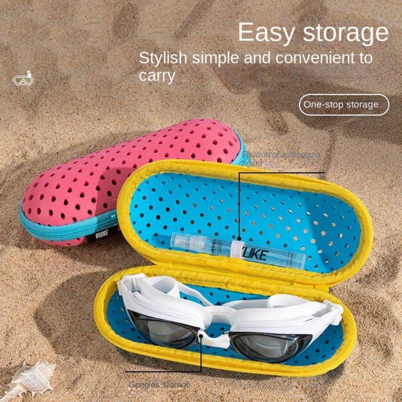 Anti-Fog Protective Swim Goggles Case Hollow Waterproof Eyeglasses Holder Breathable EVA Glasses Storage Box Sports Gear