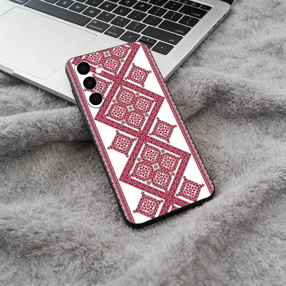 

Ukrainian Embroidery Phone Case For Samsung Galaxy A73,A71 A72,A70,A53,A52,A51,Soft Silicone Black Cover Samsung a31