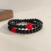 Chinese Style Wooden Beads Double Layered Wearing Simple Personality Versatile Bracelet Jewelry