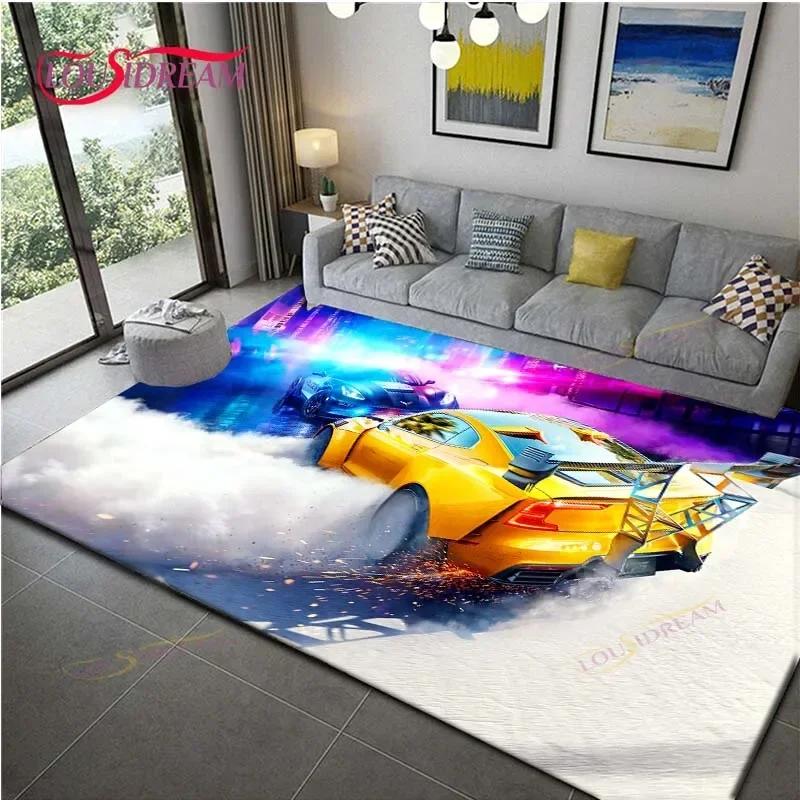Game NFS Cars Printed Carpets Living Room Anti-Skid Area Rug Kids Bedroom Mats Yoga Mat Large Carpet Decor