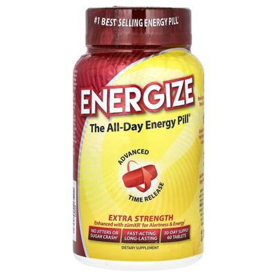 Energize, All Day Energy Pills, Extra Strength, 60 Tablets
