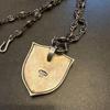 Used Justin Davis Shield Pendant Crown Chain