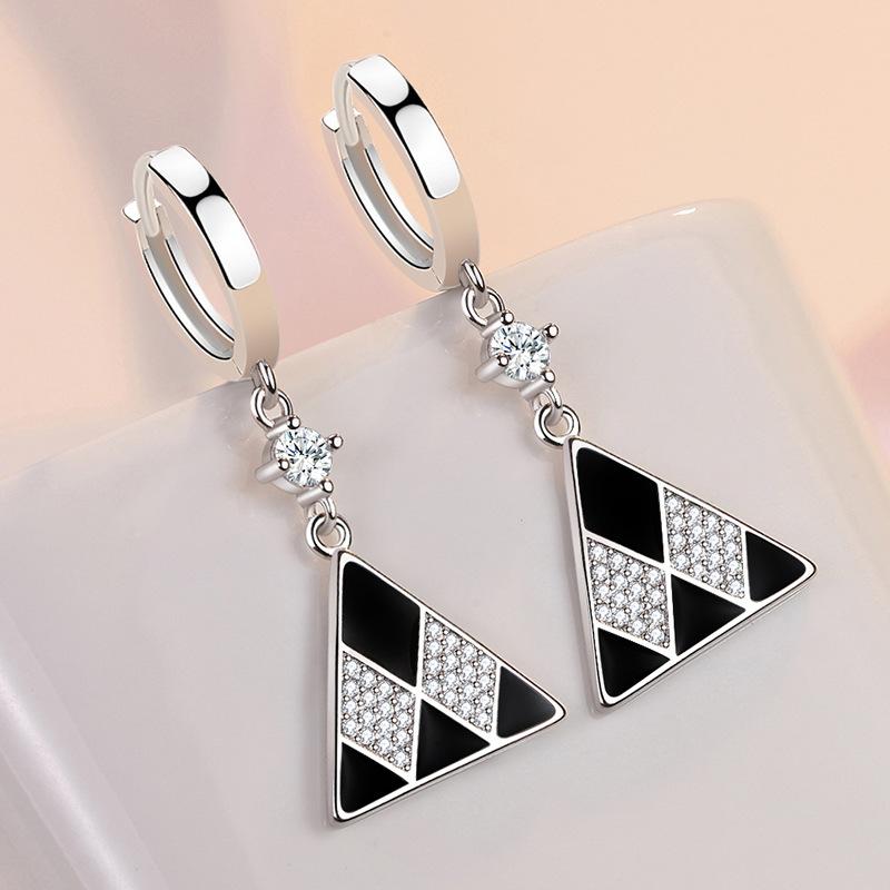 925 Sterling Silver Claws Stud Earrings with Crystal AAA CZ Stone Modern Design Fashion Versatile Accessories Women Jewelry