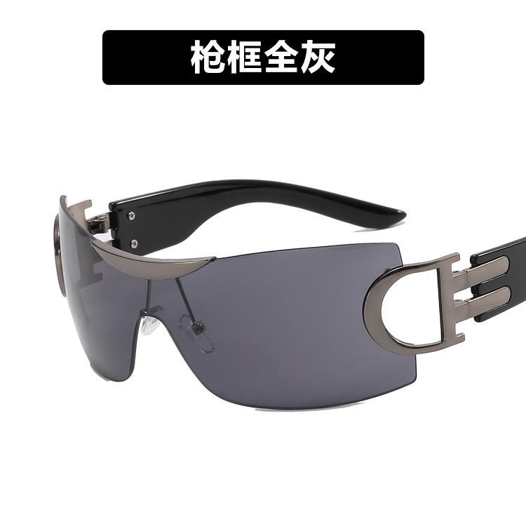 Large frame outdoor sunglasses new YK frameless future technology fashion sports personalized sunglasses