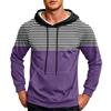 Men's Casual Hoodie with Pocket Drawstring Loose Fit Printed Sweatshirt