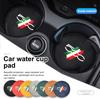 2pcs Suede Car Coaster Water Cup Drink Holder Anti-Slip Pad For Fiat For 500 595 500 695 500C 5CC 695C