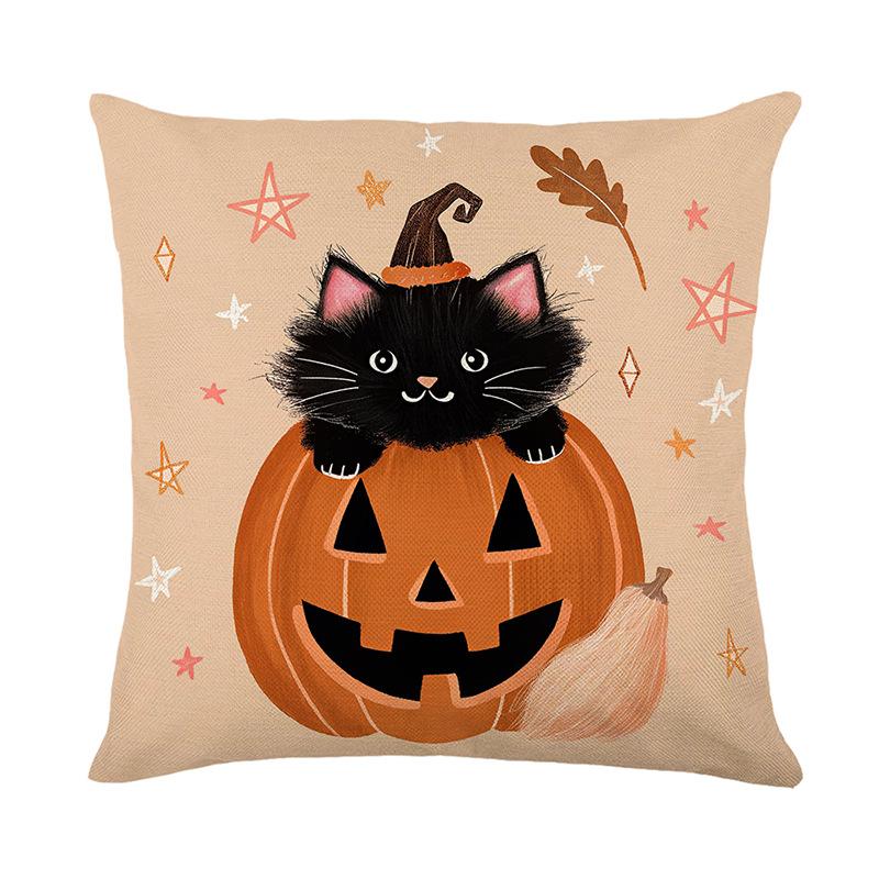 New Funny Pumpkin Print Pillow Cover Halloween Home Sofa Decoration Cushion Cover Bedside Cushion