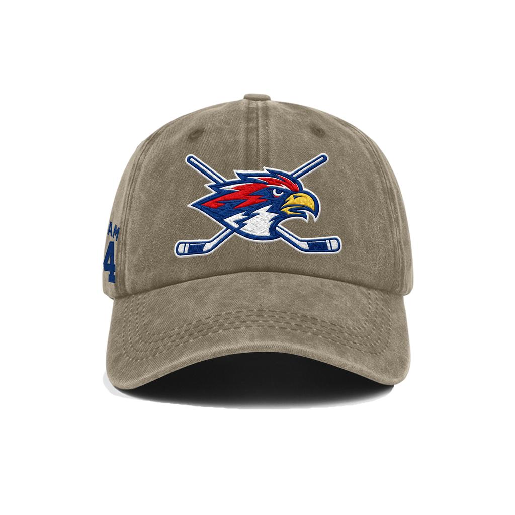 Washed Cotton Baseball Cap Soft Top Vintage Style Adjustable Back Closure Embroidered Logo Casual Outdoor Sports Hat for Daily Wear