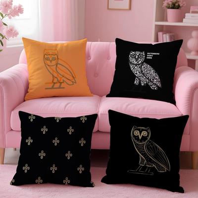 Luxury O-OvO OWLS Cushion Cover Comfortable Reversible Pillow Cover Ideal for Car Sofa Bedroom & Beyond