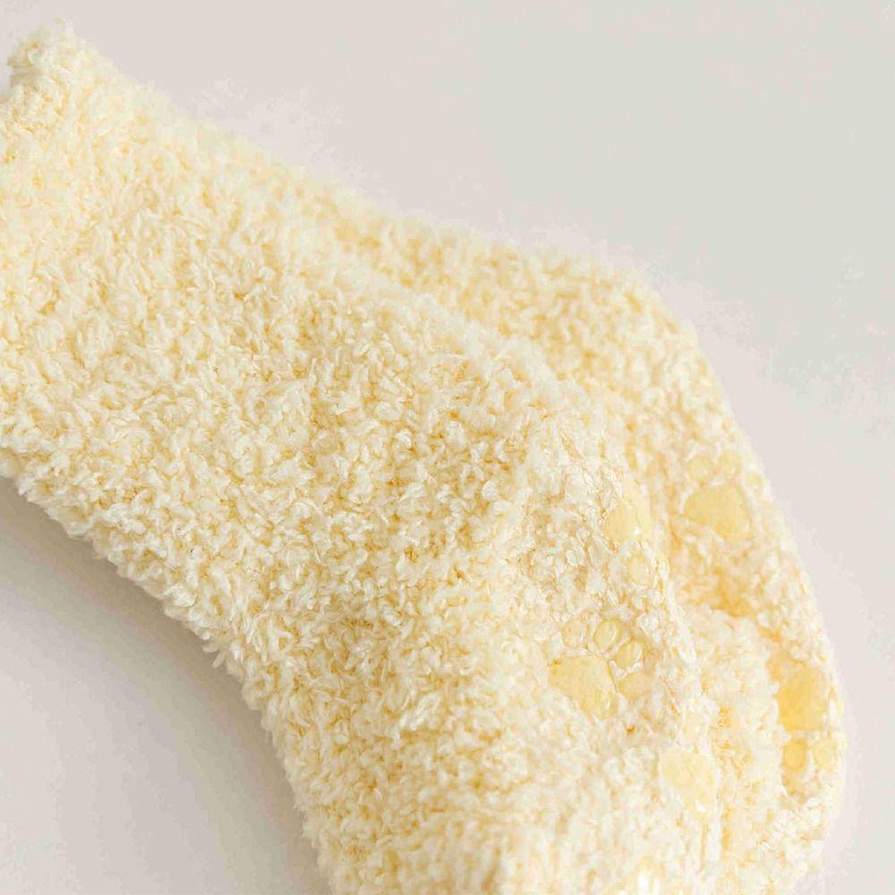 Korean Style Infant Learning Walk Socks Thickening Home Sleep Socks Coral Fleece Baby Socks  Baby