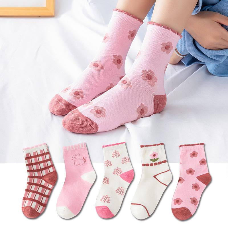 5 Paar Baby Kinder Socken Cartoon Frühling Herbst Tier Kinder Socke Mädchen Niedlich Junge Kleinkind Socken 1-12 Jahre