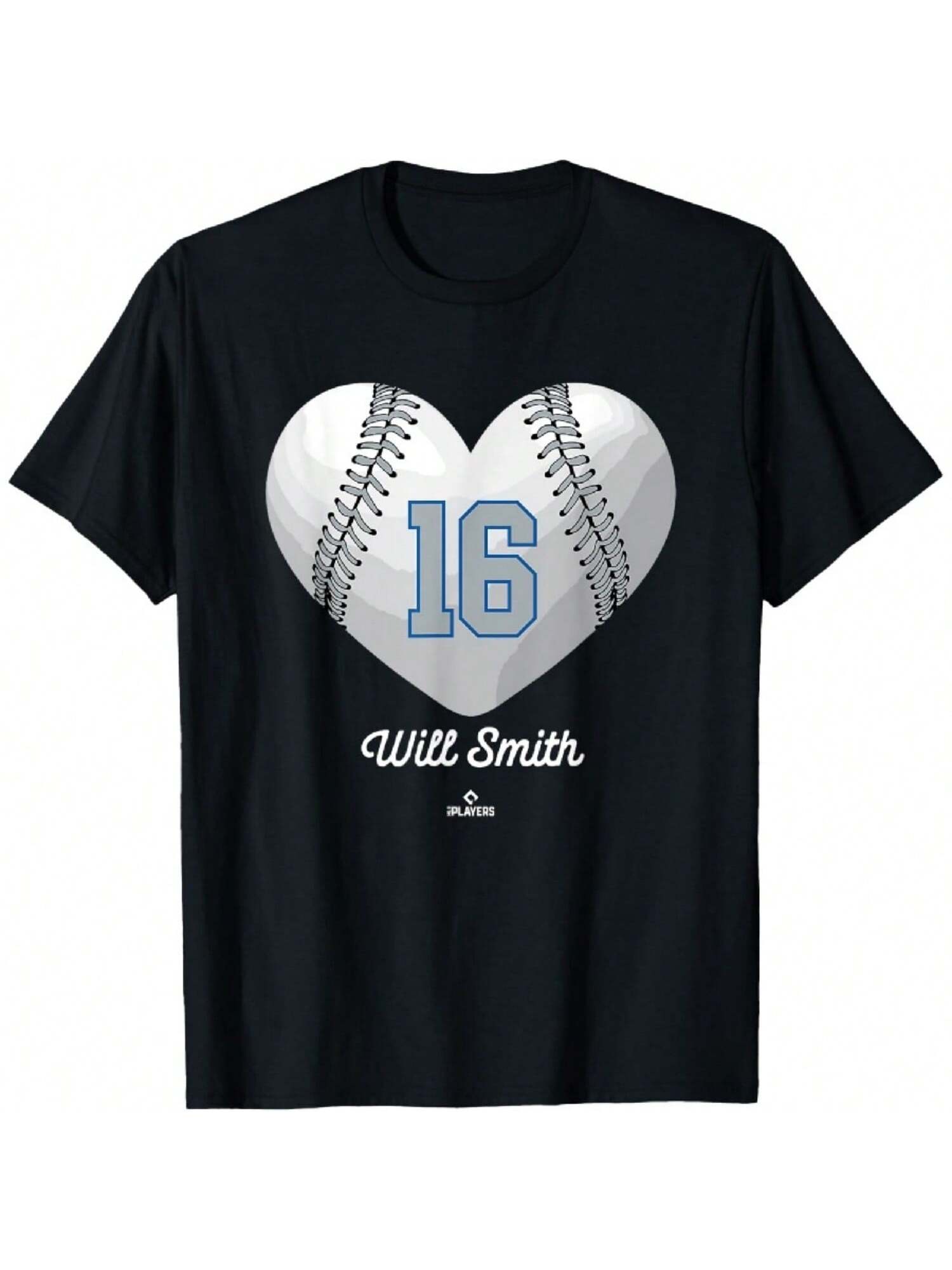 Baseball Heart Number Los Angeles MLBPA T-Shirt S