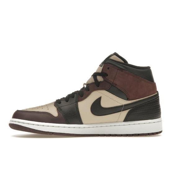 Air Jordan 1 Mid SE Paris YMCA Uomo Scarpe da ginnastica Marrone Velluto-Marrone Terra FZ4359-200