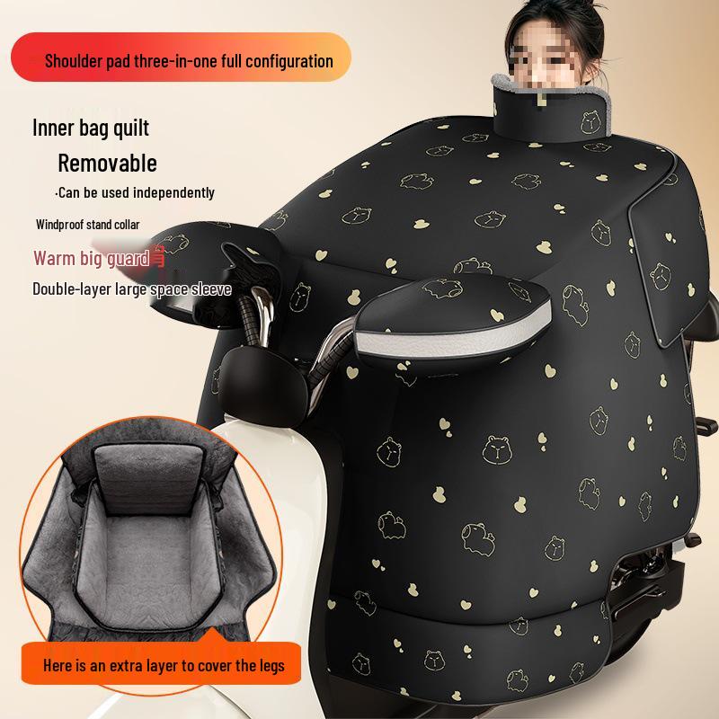 2025 Winter Extra Thick Waterproof Fleece Lined Electric Motorcycle Windshield Cover
