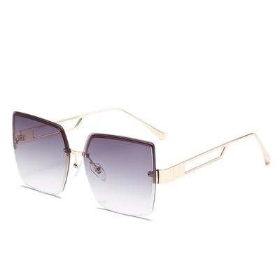Large Frame Colorful Sunglasses, Personalized Box Sunglasses Trendy Street Photography Rimless Glasses