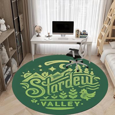 Stardew Valley Office Round Area Rug, Indoor Mat Suitable For Office,Bedroom Living Room Home Decor, Room Deco A0908153