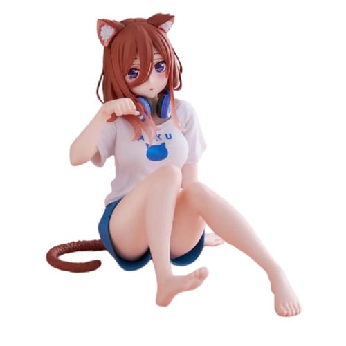The Quintessential Quintuplets Desktop Cute Figure Nakano Miku Original Cat Room Wear Ver. 1 Type