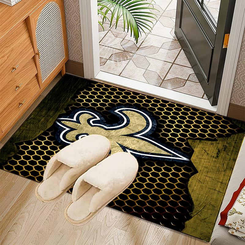 Who Dat Nation Football Rug Office Carpet Non-Slip Mat, Chair Rug Floor Covering for Gaming, Bedroom, Living Room , Home Decor Christmas Gift