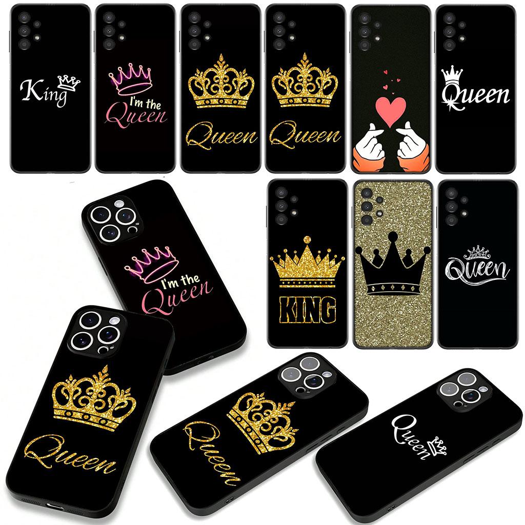 for Motorola Moto G54 G05 G24 G55 G75 G85 G15 G57 G86 Power Edge 50 30 Ultra Fusion neo Pro Case Heart Crown King Queen Princess