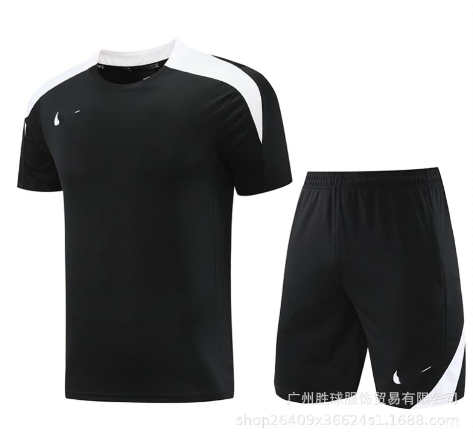 Nk Tuta da Allenamento Pantaloncini a Maniche Corte Casual, Maglia da Calcio, Maglia di Classe, Maglia Sportiva Fitness da Corsa per il Commercio Estero