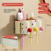 Magnetic Toothbrush Holder With Cups For Bathroom Wall Storage