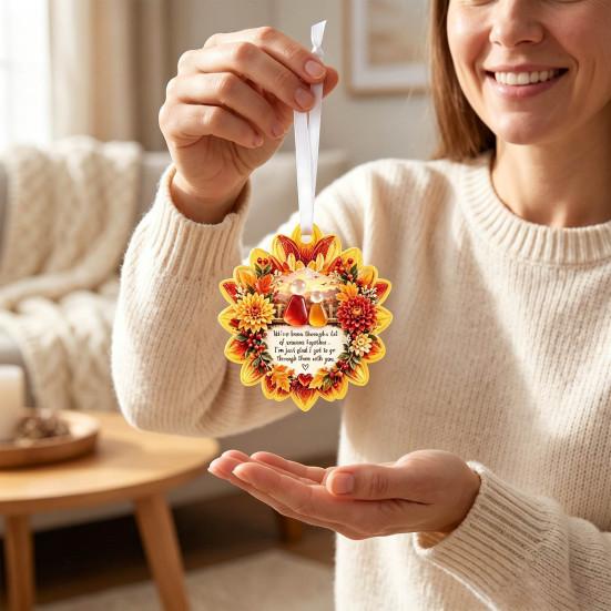 Christmas Hanging Ornaments Heartfelt Holiday Keepsake Ornament, Acrylic Decoration for Loved Office Party Decor Ones, Tree Pendant Home Party,