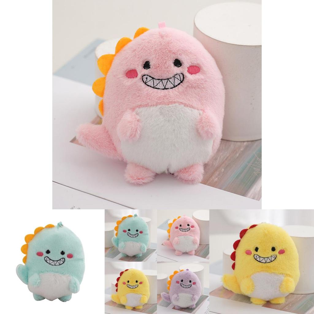 Adorable Cartoon Dinosaur Plush Keychain Cute Bag Decoration Stuffed Dinosaur Gift Wholesale