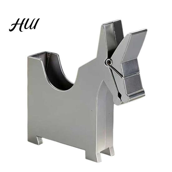 Desktop Space Saver Mule Shape Pen Holder, Multi-Functional 3-in-1 Organizer with Note Holder Business Desk Card Box And Plastic for Office
