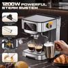 Espresso Machine 20 Bar, Professional with Milk Frother, LED Touch Screen, 61OZ Tank, Compact Home Coffee Maker for Latte & Capp