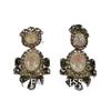 Heavy Industry Atmospheric Inlaid Rhinestones Color Changeable High-end Pink Temperament Women's Earrings