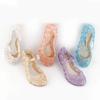 1 par de sapatos para meninas salto alto charmoso pvc performance prop sandálias infantis confortáveis para casa