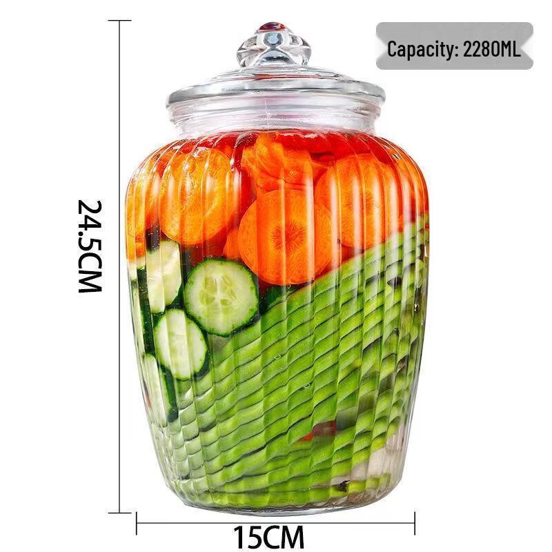 ZISIZ Thickened Glass Food Storage Jar