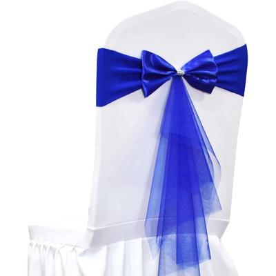 10 Peças Faixas de Cadeira Elásticas de Poliéster Faixas de Cadeira Organza Laços de Cadeira Laços de Spandex para Festa Aniversário Hotel Casamento Romântico Banquetes Decoração