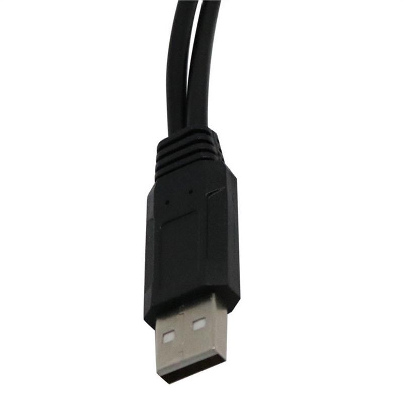 Usb 2.0 A Male To 2 Dual Female Jack Y Splitter Hub Power Cord Adapter Cable