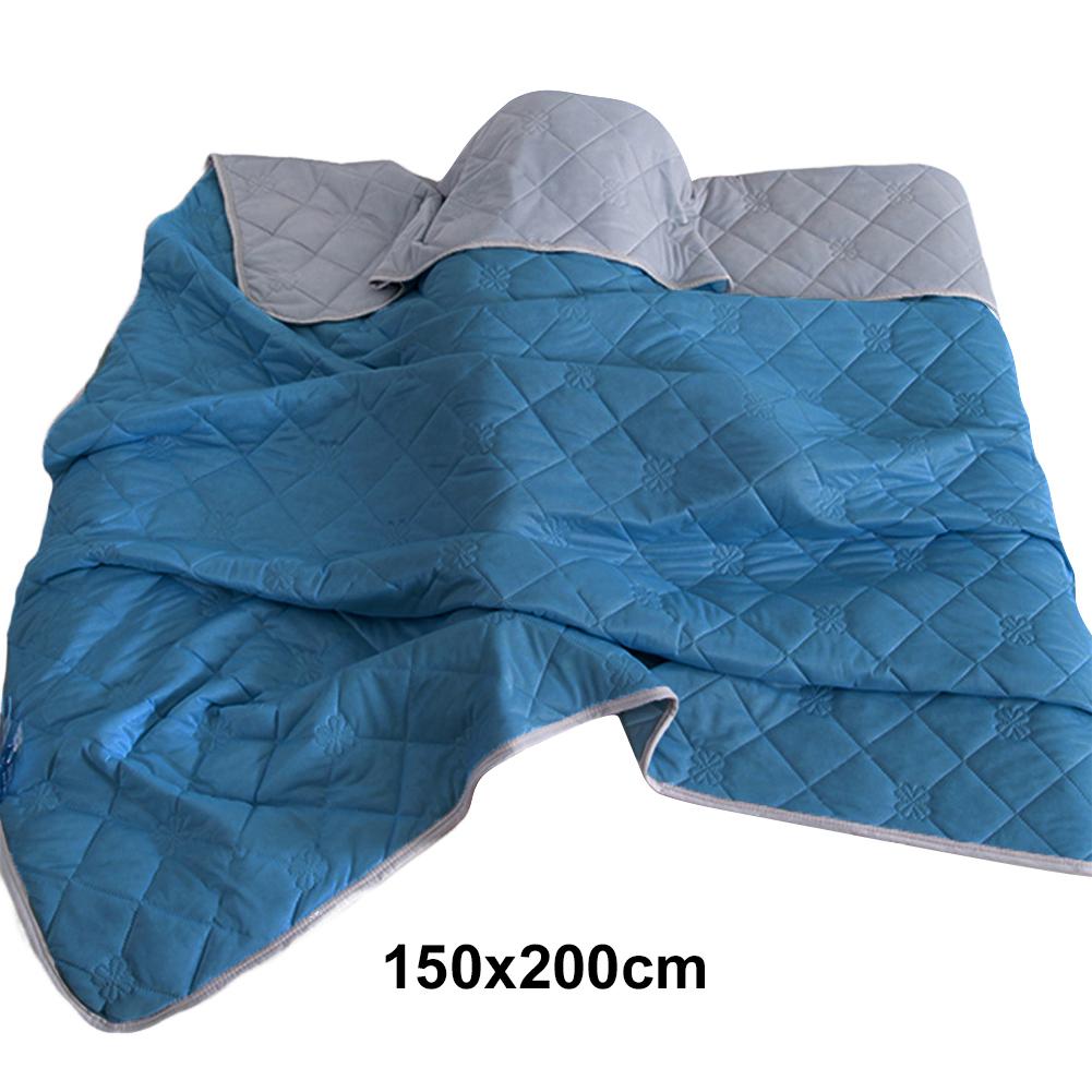 Summer Cool Ice Silk Quilt Washable Soft Blanket With Solid Color Printing Bedroom Air Conditioning Cooling Thin Comforter Quilt