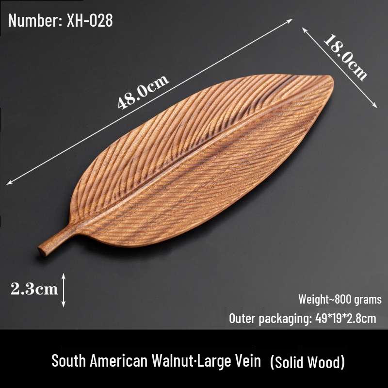 ZISIZ Walnut Wood Chinese Style Serving Tray