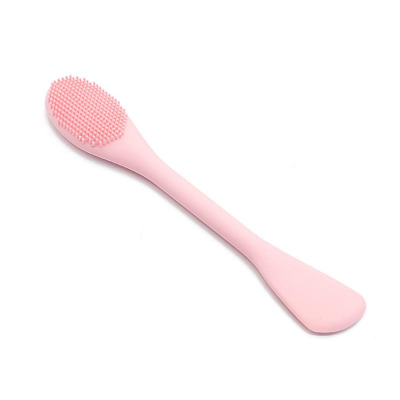 Silicone Dual-Ended Facial Cleansing & Mask Brush with Scraper