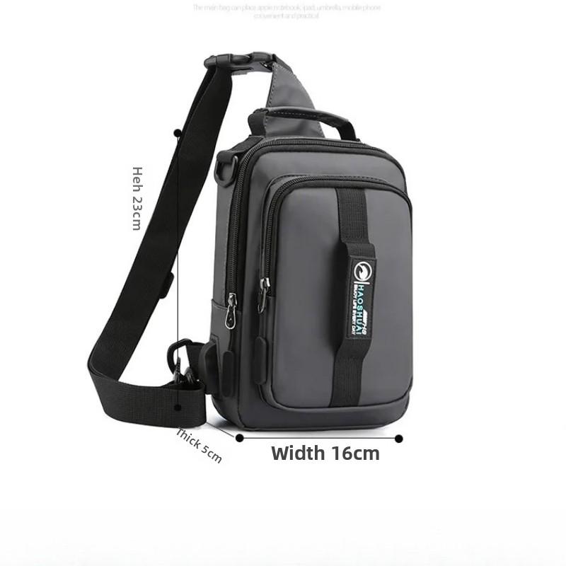 Men Luxury Nylon Large Capacity Chest Bag Outdoor Hiking Travel Crossbody Bag High Quality Waterproof Shoulder Bag