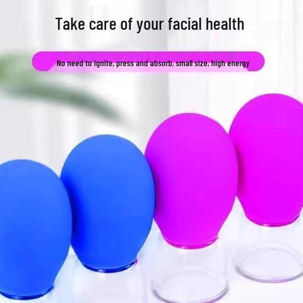 Facial Cupping Device for Face Lifting, Meridian Scraping, and Cupping Massage with Silicone Vacuum Cup