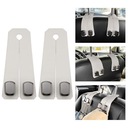 

Koongloong Крючок на подголовник Автомобильный крючок Крючок для багажа и груза Аксессуары для хранения в автомобиле Автотовары 2в1 (2, Молочно-белый)