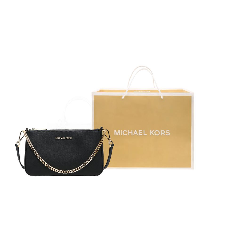 New MICHAEL KORS Jet Set Cow Leather Shoulder Bag Crossbody Bag Women's Black 35S0GTVU6L-BLACK
